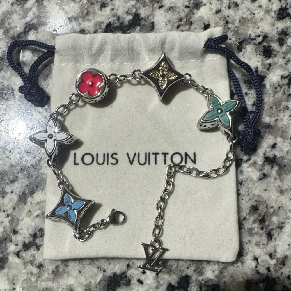 Louis Vuitton Silver and Multicolor Charm Bracelet - Picture 4 of 6